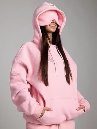 Pluffio™ Göz Maskeli Unisex Konforlu Kapüşonlu Sweatshirt