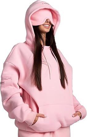 Pluffio™ Göz Maskeli Unisex Konforlu Kapüşonlu Sweatshirt